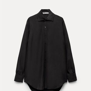 Zara Black Silk Shirt ZW collection